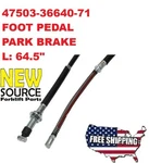 47503-36640-71 Toyota Forklift 8FGCU20 8FGCU32 Parking Brake Cable 64.5" Long. Fixed Price $56.00.