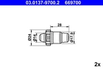 03.0137-9700.2 Ate Accessory Set, Parking Brake Shoes For Audi, Bmw, Citro N, Fiat. Fixed Price $10.04.