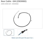 New Oem Gm Rear Left Parking Brake Cable Ass 25830082 04-08 Canyon Colorado. Fixed Price $45.00.