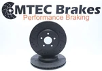 Front Brake Discs Jaguar Xjr 3.6 88-89 Black Perforated Grooved. Fixed Price $191.87.