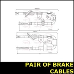 Pair Handbrake Cable Parking Rear Left Right For Toyota MR2 1.8 00- 02 Apec. Fixed Price $94.22.