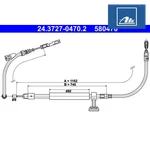 Cable Pull, Parking Brake Ate 24.3727-0470.2 For Mercedes-benz. Fixed Price $79.40.