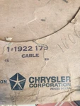 1958-1968 Dodge Truck Front Emergency Parking Hand Brake Cable Nos Mopar 1922179. Fixed Price $95.00.