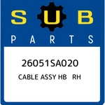 Subaru Cable Assy Hb Rh 26051SA020, New Genuine Oem Part. Fixed Price $48.42.