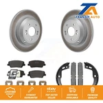 Disc Coated Rotors Semi-metallic Pads Parking Shoes Rear Kit For Kia Stinger G70. Fixed Price $141.92.