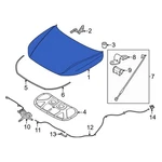 For Kia K4 2025 66400GG000 Front Hood Panel. Fixed Price $858.19.