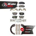 Front Rear Ceramic Brake Pads And Parking Shoes Kit For 2007-2011 Honda Cr-v. Fixed Price $96.94.