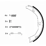 Hella Pagid 355050771 Parking Brake Shoe Set. Fixed Price $40.99.