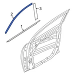For Kia K4 2025 82850GG000 Front Left Upper Door Molding. Fixed Price $60.19.