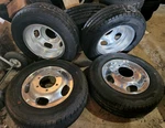 Ford Transit 350 16" Aluminum Dual Wheel And Tire Set - Oem With Center Caps. Fixed Price $999.95.