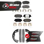 Front Rear Ceramic Brake Pads & Parking Shoes Kit For 2019-2022 Genesis G70 2.0L. Fixed Price $97.14.