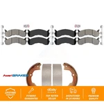 Front Rear Semi-metallic Disc Brake Pads And Parking Shoes Kit For KNN-101395. Fixed Price $216.19.