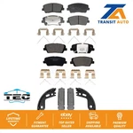 Front Rear Ceramic Brake Pads And Parking Shoes Kit For Genesis G70 Kia Stinger. Fixed Price $97.19.