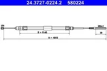 Cable Pull, Parking Brake Ate 24.3727-0224.2. Fixed Price $19.97.