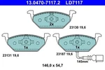 Brake Pad Set, Disc Ate 13.0470-7117.2 (1SET-1PCS). Fixed Price $90.65.