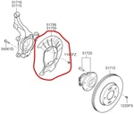 Genuine New Front Brake Disc Dust, Rh Cover Kia Soul 2014-2019 2.0L Petrol #b. Fixed Price $107.83.