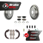 Rear Disc Coated Rotors Ceramic Pads Parking Brake Shoes & Hardware Kit For Base. Fixed Price $117.98.