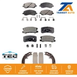 Front Rear Ceramic Brake Pads & Parking Shoe Kit For Jeep Mitsubishi Patriot 200. Fixed Price $87.08.