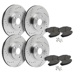 Front & Rear Drilled Brake Rotors + Pads For 2006-2010 Impala Monte Carlo. Fixed Price $221.70.
