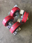 E.r. Wagner 6" Diameter X 2" Wide, Swivel Casters With Brakes & Solid. Fixed Price $135.00.